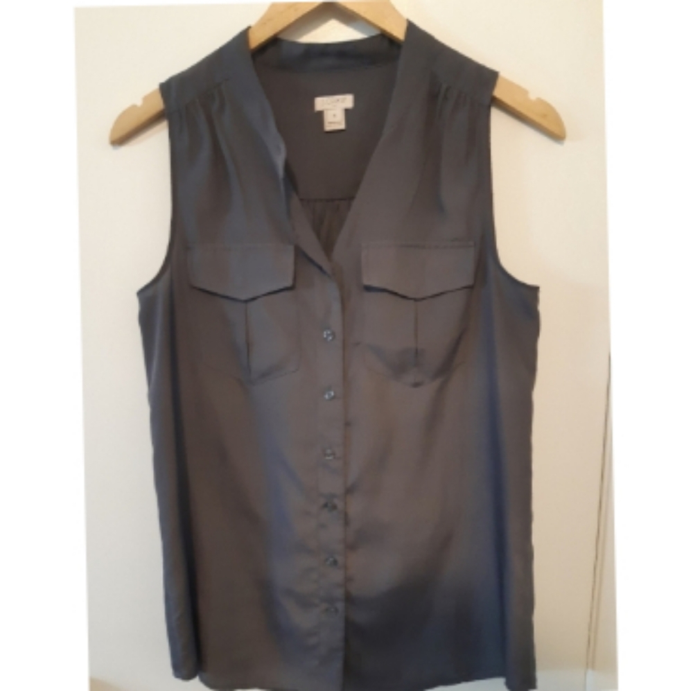 COPY - J. Crew tank blouse size 4 in charcoal gray